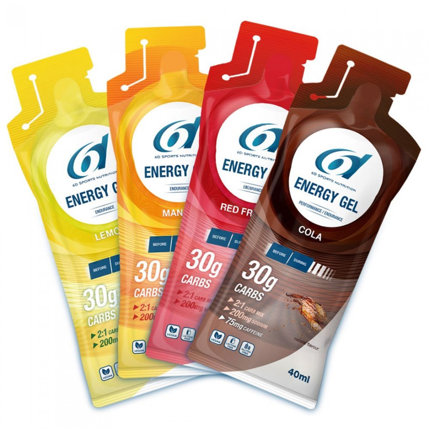 6d Sports Nutrition Energy Gel 30 g carbohydrates 21